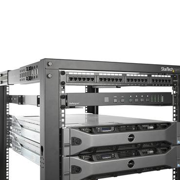 StarTech.com 1U 19 inch Server Rack Rails, 24-36 inch Adjustable Depth, Universal 4 Post Rack Mount Rails, Network Equipment/Server/UPS Mounting Rail Kit, HPE ProLiant, Dell PowerEdge - 4 Post Rack Rails (UNIRAILS1UB) - kit til rack med spor - 1U