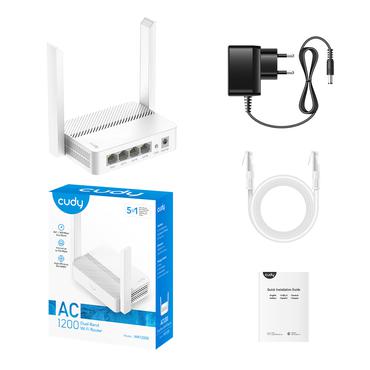 Cudy WR1200E trådløs router Hurtigt ethernet Dual-band (2,4 GHz / 5 GHz) Hvid