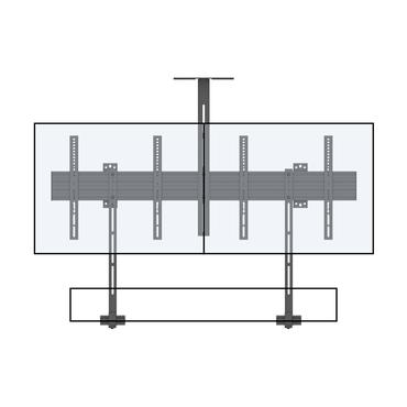 Multibrackets M Pro Series Side by Side with brackets 400x400 - konsol - för 2 LCD-bildskärmar - svart