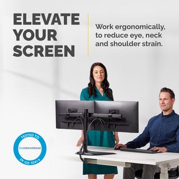 Fellowes Professional Series Free-standing Dual Horizontal Monitor Arm st&auml;ll - f&ouml;r 2 monitorer - svart
