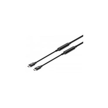 Manhattan 355971 USB-kabel USB 3.2 Gen 2 (3.1 Gen 2) 5 m USB C Sort