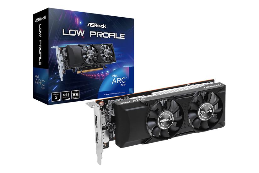ASRock Intel Arc A310 4GB Grafikkort - låg profil - 4GB GDDR6 - Intel Arc A310 - PCI Express 4.0 x8