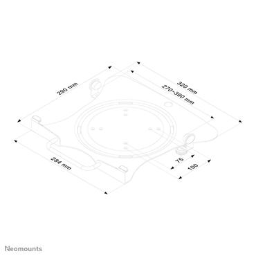 Neomounts NOTEBOOK-V100 komponenter til montering - for bærbar PC - sølv