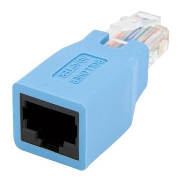 StarTech.com Cisco Console Rollover Adapter for RJ45 Ethernet Cable - Network adapter cable - RJ-45 (M) to RJ-45 (F) - blue - ROLLOVER - kabel til netværksadapter - blå