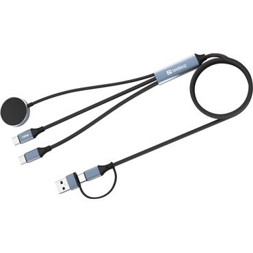 Sandberg 441-69 USB-kabel 1,2 m USB A/USB C Sort