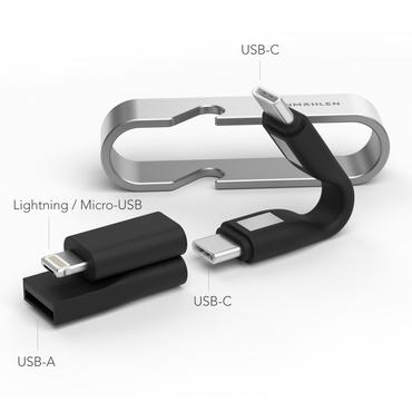 Vonm&auml;hlen High Six USB C Sort, Rustfrit st&aring;l