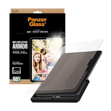 PanzerGlass &reg; Anti-Reflective Armor Sk&aelig;rmbeskyttelse iPad Air 11" (2024-2026) | Ultra-Wide Fit m. Fastfit tool