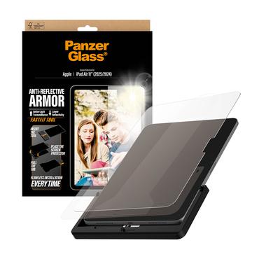 PanzerGlass &reg; Anti-Reflective Armor Sk&aelig;rmbeskyttelse iPad Air 11" (2024-2026) | Ultra-Wide Fit m. Fastfit tool