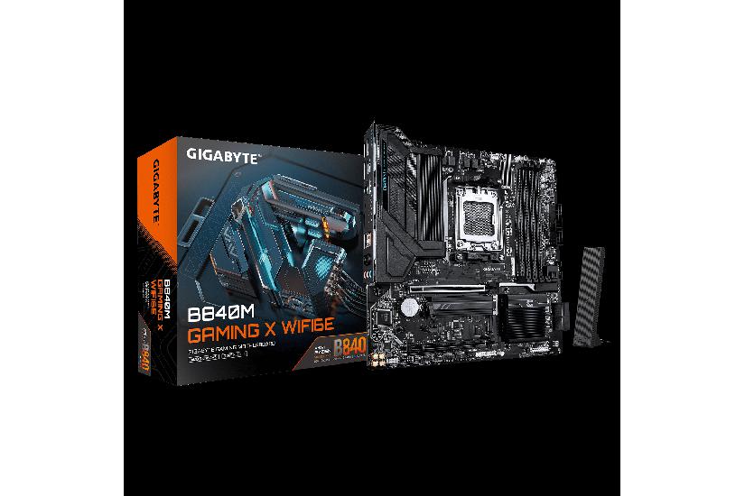 GIGABYTE Bundkort - AMD B840 - Sokkel AM5 - Micro ATX - DDR5-SDRAM - 2,5/1/0,1 - 256 GB