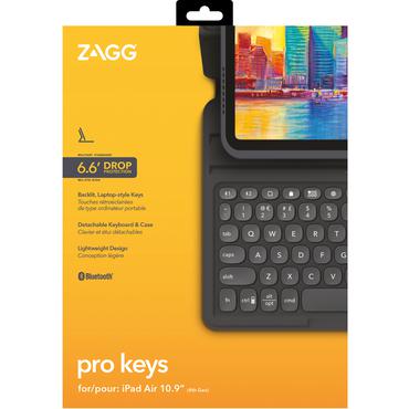 ZAGG Pro Keys - tangentbord och foliefodral - Nordisk - svart/gr&aring; Inmatningsenhet