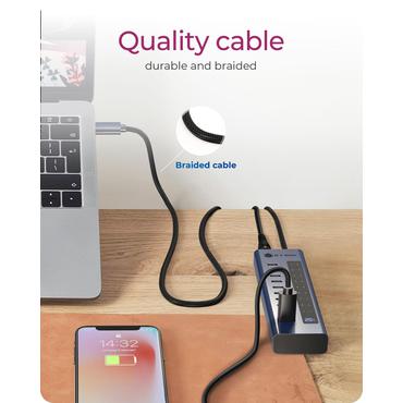 ICY BOX IB-HUB1450-C31 10000 Mbit/s Anthracit