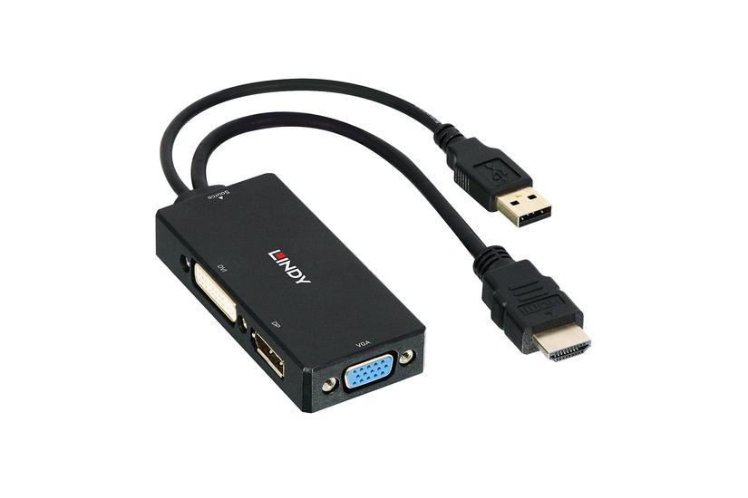 Lindy 38182 videokabel adapter 0,15 m Sort