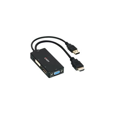 Lindy 38182 videokabel adapter 0,15 m Sort
