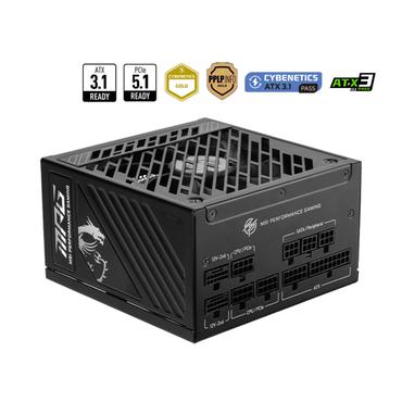 MSI MPG A1250GS 1250 Watt ATX 3.1 PCIr 5.1 80+ Gold Netzteil 135mm Lüfter