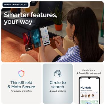 Motorola moto g06 17,5 cm (6.88") Dual SIM Android 15 4G USB Type-C 4 GB 128 GB 5200 mAh Blå