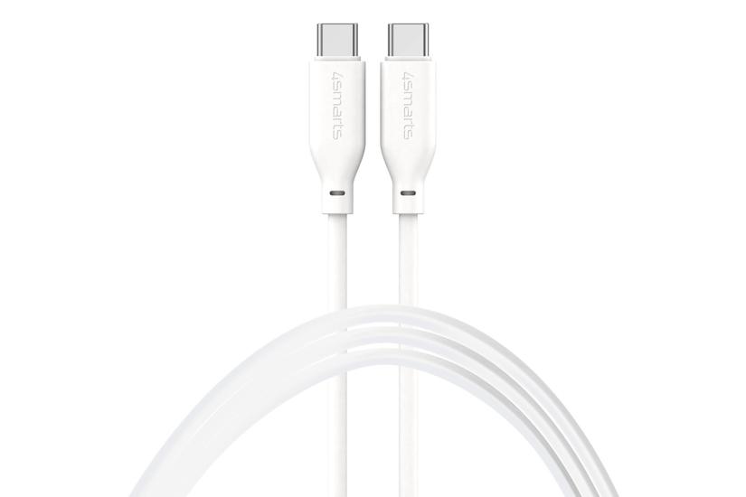 4Smarts USB-C / USB-C Silikon-Kabel High Flex 60W 1,5m - wei&szlig;