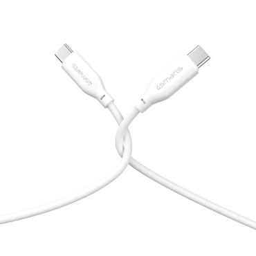 4Smarts USB-C / USB-C Silikon-Kabel High Flex 60W 1,5m - wei&szlig;