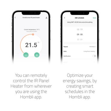 Hombli smartes Infrarot Heizpanel 2024, 700W
