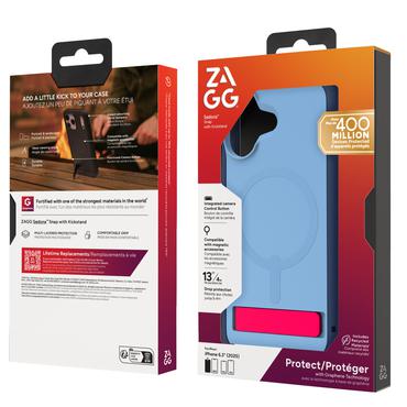 ZAGG Sedona Snap Kickstand mobiltelefon etui 16 cm (6.3") Cover Bl&aring;