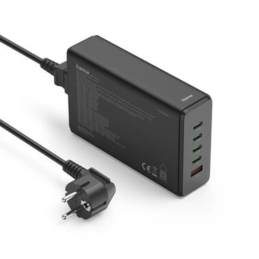 Hama GaN 240W PD/QC 4x USB-C, 1x USB-A czarna