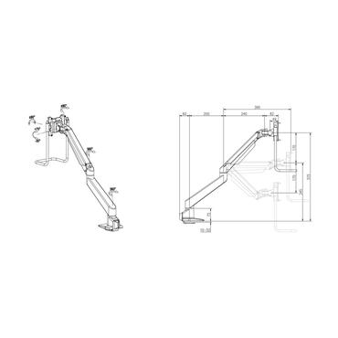 Multibrackets M monteringssats - artikulerande - för LCD-display - svart