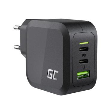 Green Cell str&ouml;madapter - PowerGaN - 2 x USB-C, USB - 65 Watt