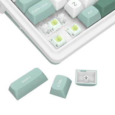 REDRAGON K719WG-RGB-PRO Galatin tastatur USB + RF Wireless + Bluetooth Hvid, Grøn