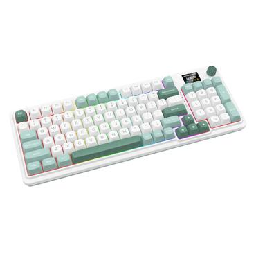 REDRAGON K719WG-RGB-PRO Galatin tastatur USB + RF Wireless + Bluetooth Hvid, Grøn