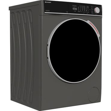 Sharp Tvättmaskin - 8 kg - A - 1400 RPM - 75 dB - Frontmatad - B - Espresso Gray - 47 kWh