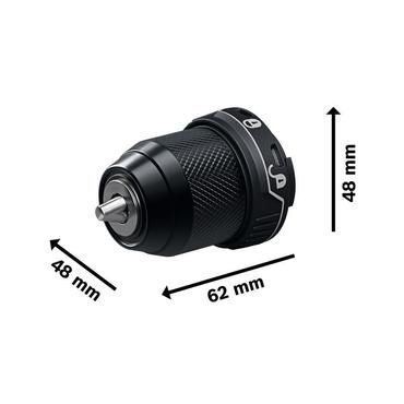 FlexiClick-Bohrfutteraufsatz GFA 12-M Professional (schwarz, für 12V FlexiClick-Werkzeuge und Winkelaufsatz PRO GFA 12-W)