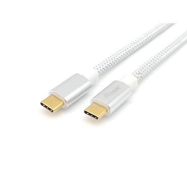 Equip 128355 USB-kabel USB 3.2 Gen 2 (3.1 Gen 2) 0,5 m USB C S&oslash;lv, Hvid