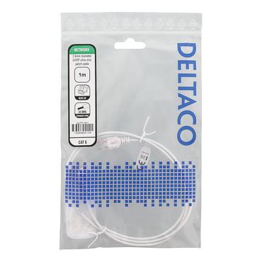 DELTACO patch-kabel - 1 m - vit