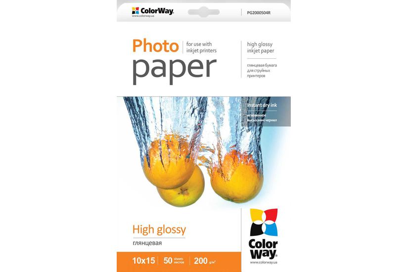 ColorWay - fotopapper - blank - 50 ark - 100 x 150 mm - 200 g/m&sup2;