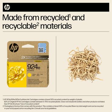 HP Original 924e EvoMore-blækpatron, gul