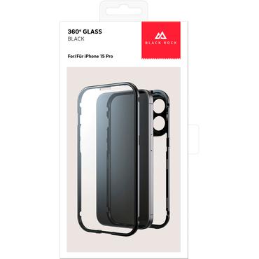 BLACK ROCK 360&deg; Glass Cover iPhone 15 Pro Transp/Black