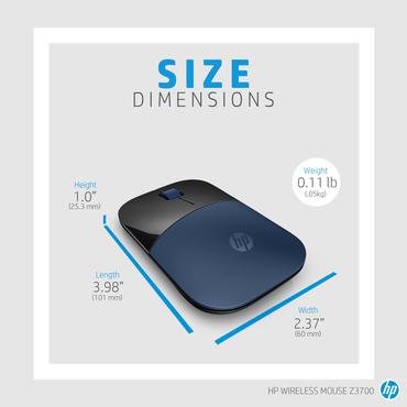 HP Z3700 Blue Wireless Mouse