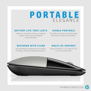 HP Z3700 Blue Wireless Mouse