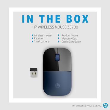 HP Z3700 Blue Wireless Mouse