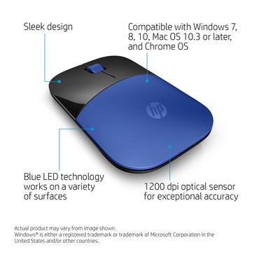 HP Z3700 Blue Wireless Mouse