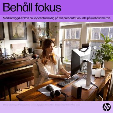 HP 965 Streaming - Webcam - farve - 8 MP - 3840 x 2160 - audio - USB 3.0