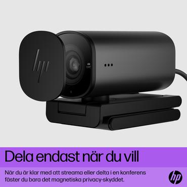 HP 965 Streaming - Webcam - farve - 8 MP - 3840 x 2160 - audio - USB 3.0