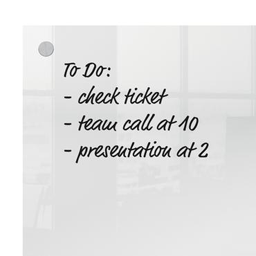 Nobo transparent akryl mini whiteboard v&aelig;gmonteret 450x450mm