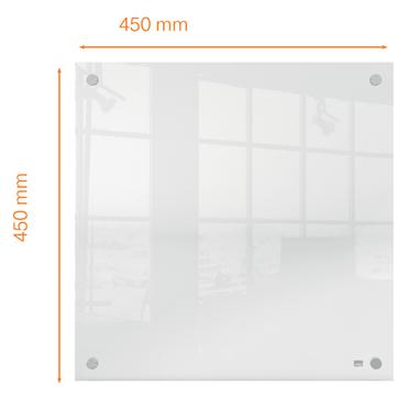 Nobo transparent akryl mini whiteboard v&aelig;gmonteret 450x450mm