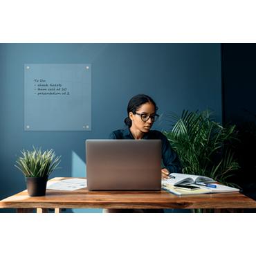 Nobo transparent akryl mini whiteboard v&aelig;gmonteret 450x450mm