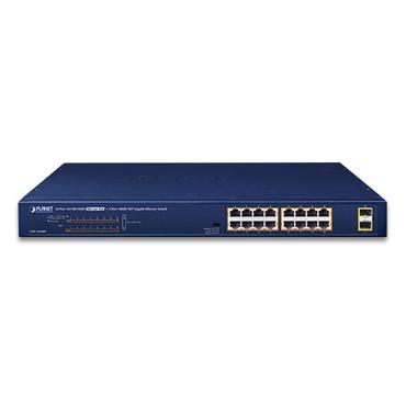 PLANET GSW-1820HP netværksswitch Ikke administreret Gigabit Ethernet (10/100/1000) Strøm over Ethernet (PoE) 1U Blå