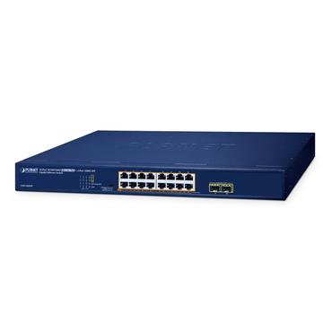 PLANET GSW-1820HP netværksswitch Ikke administreret Gigabit Ethernet (10/100/1000) Strøm over Ethernet (PoE) 1U Blå