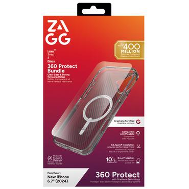 Zagg Luxe + Glass 360 - baksidesskydd f&ouml;r mobiltelefon