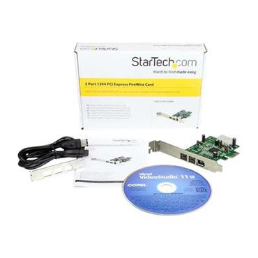StarTech.com 3 Port 2b 1a 1394 PCI Express FireWire Card Adapter