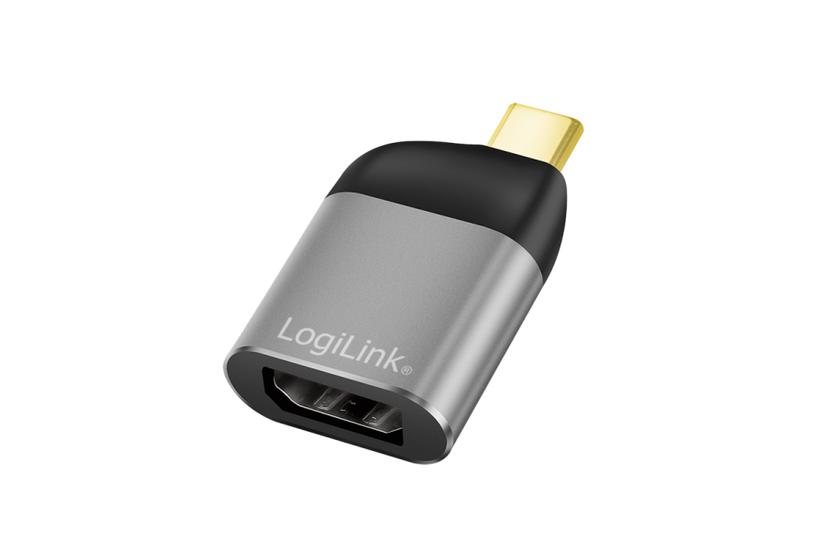 LogiLink CUA0204 kabel k&oslash;nsskifter USB-C DisplayPort Sort, Gr&aring;