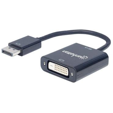 Manhattan 152228 videokabel adapter 0,23 m DisplayPort DVI-D Sort